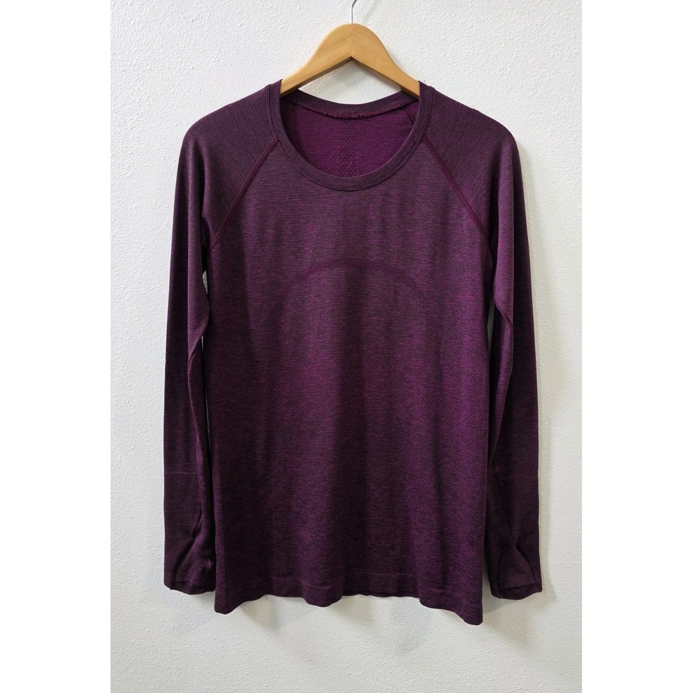 Lululemon Swiftly Tech Long Sleeve Crew Women's Size 8 Heathered Regal Plum